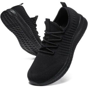 🆕Men All Black Mesh Running Shoes Slip-On Casual Lightweight Athletic Sneakers